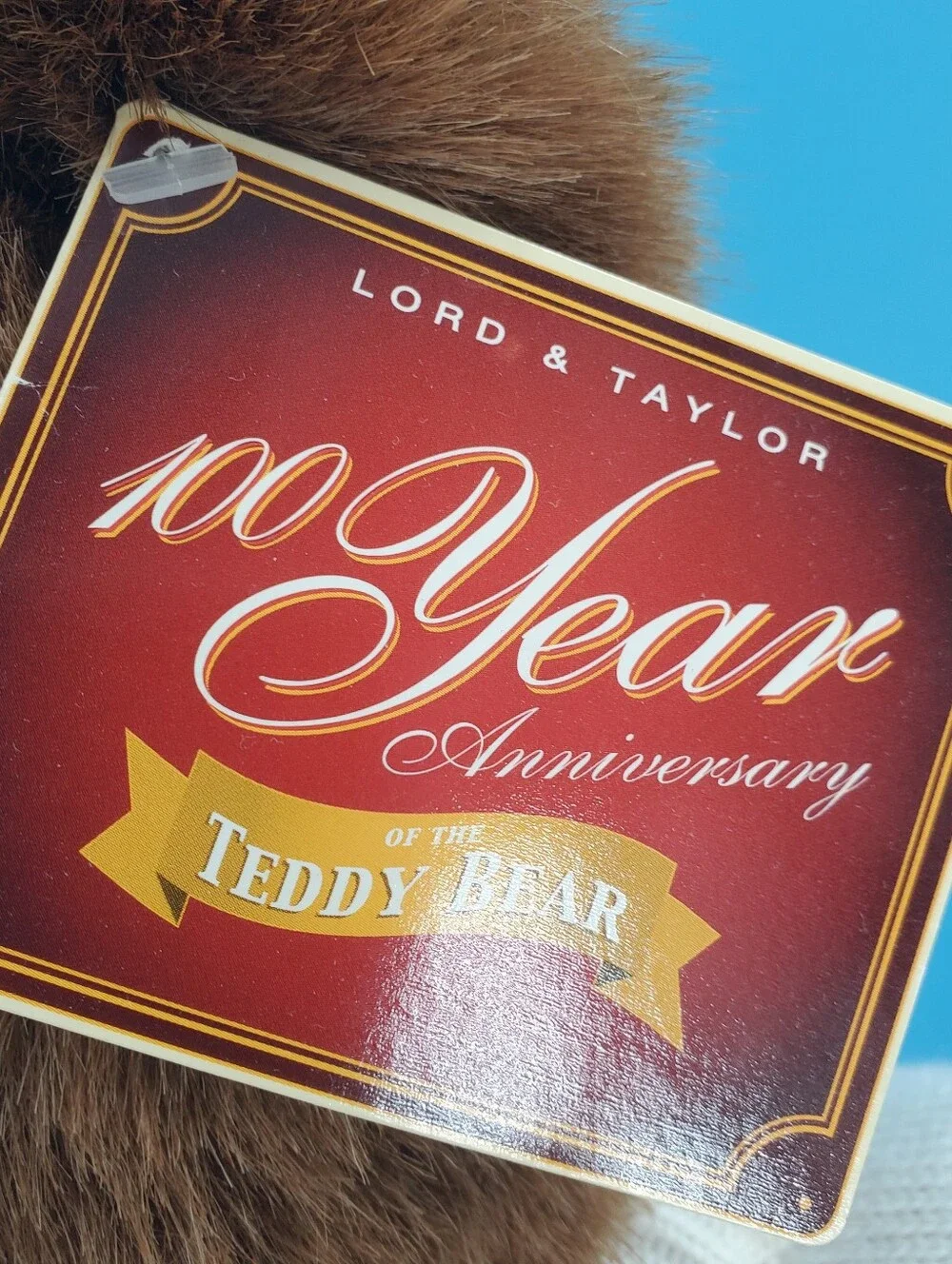 Vintage 2002 GUND Lord & Taylor anniversary bear NWT